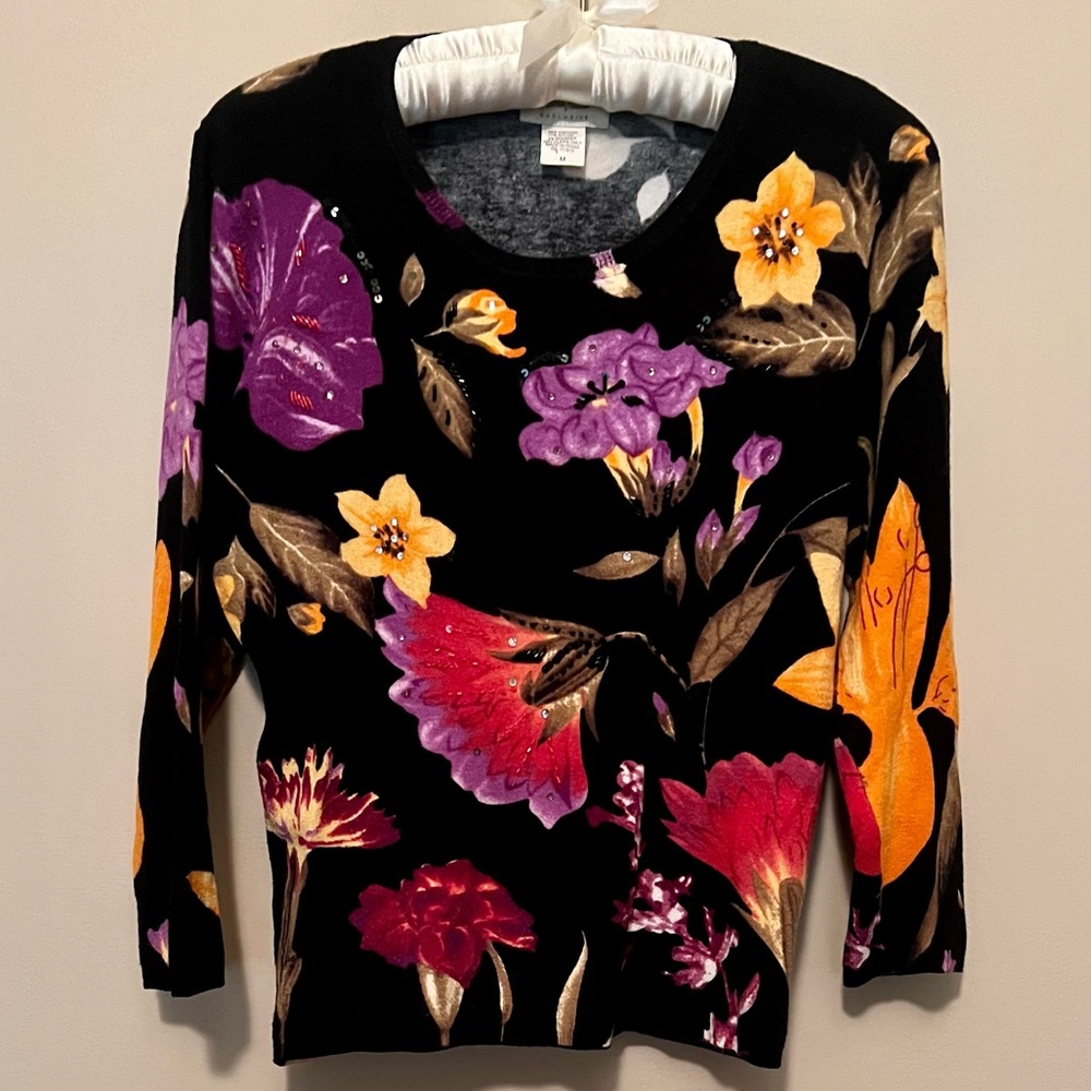 Neiman Marcus exclusive sweater with crystal accents